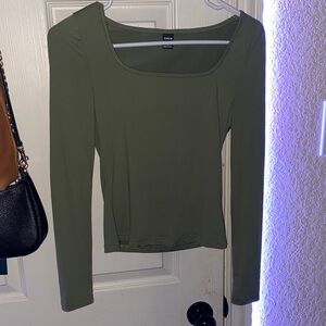 Forest Green Long Sleeve Top